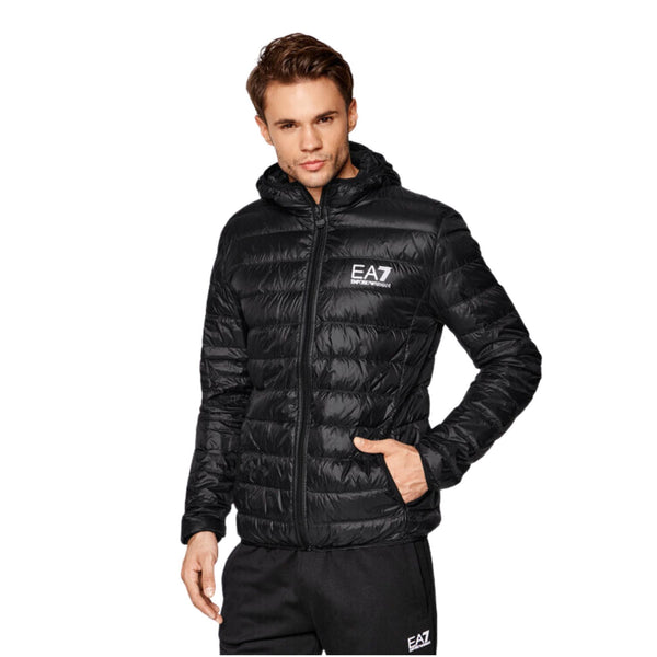 Piumino Uomo con polsini elastici Nero EA7 Emporio Armani- Francavilla Moda